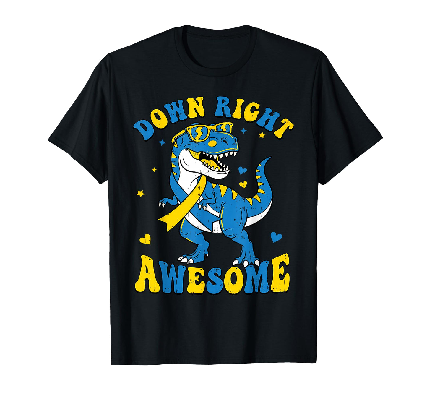 Down Right Awesome World Down Syndrome Awareness Men Boys T-Shirt
