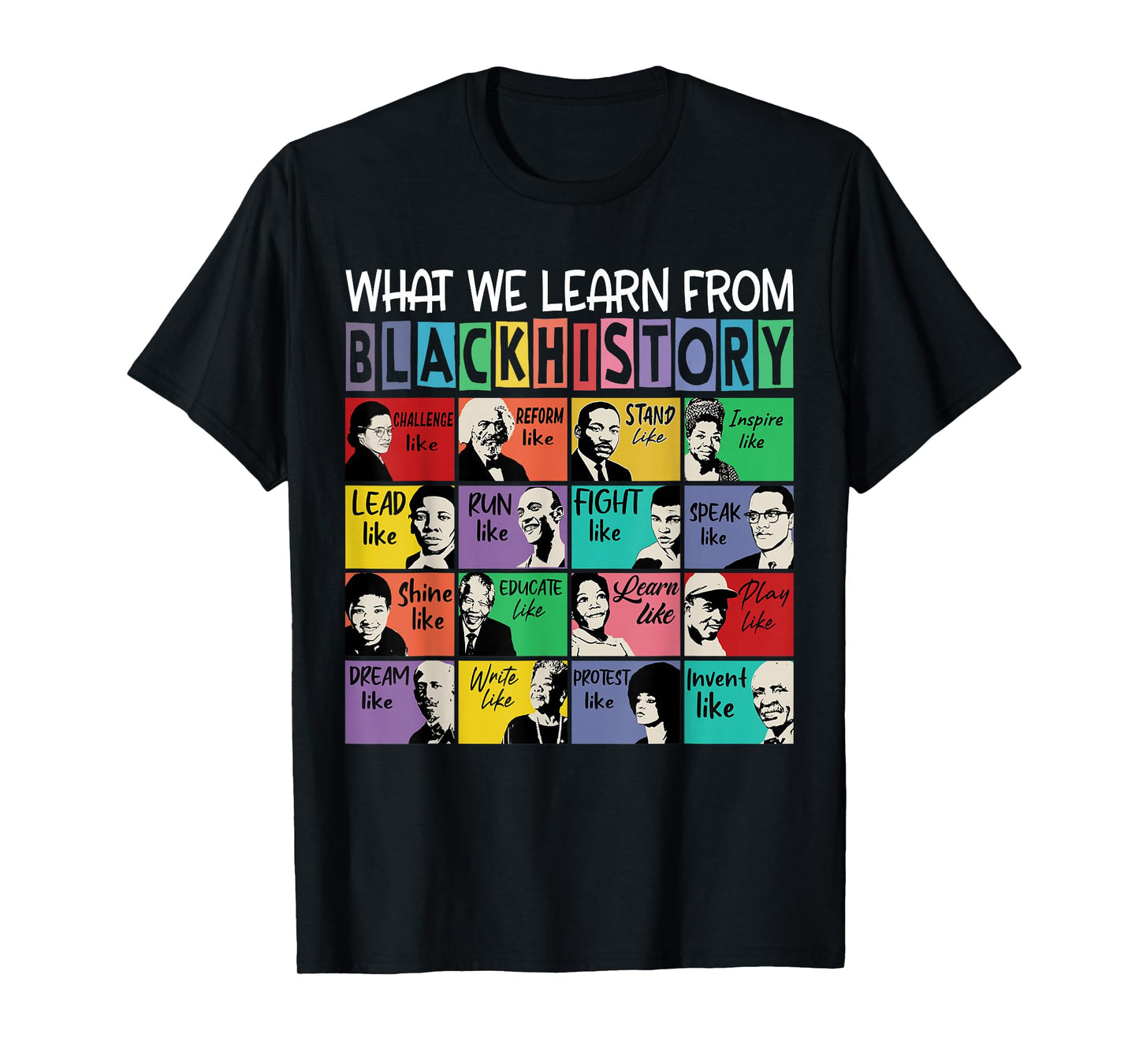 Black History Teaches Us Strength, Leadership & Legacy T-Shirt