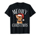 Funny Meowy Christmas Abyssinia Cat Merry Xmas Holiday Party T-Shirt