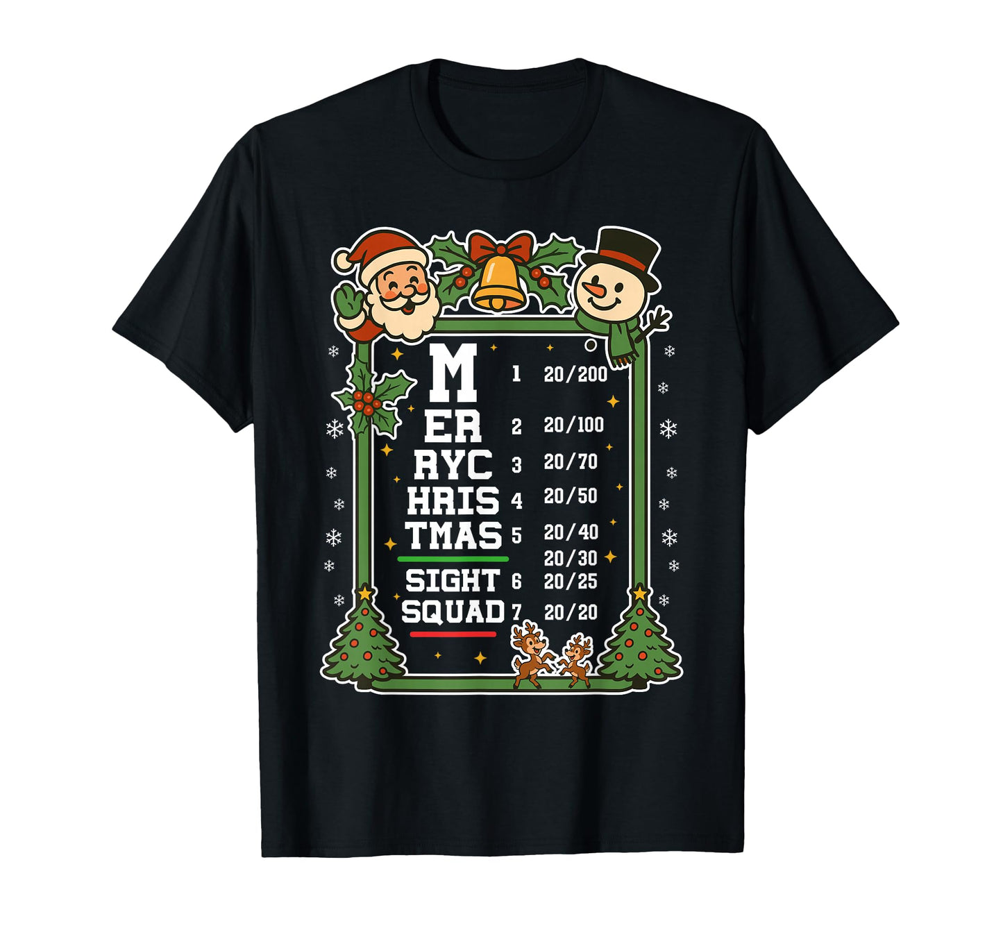 Optometry Christmas Ophthalmologist Funny Optician Christmas T-Shirt