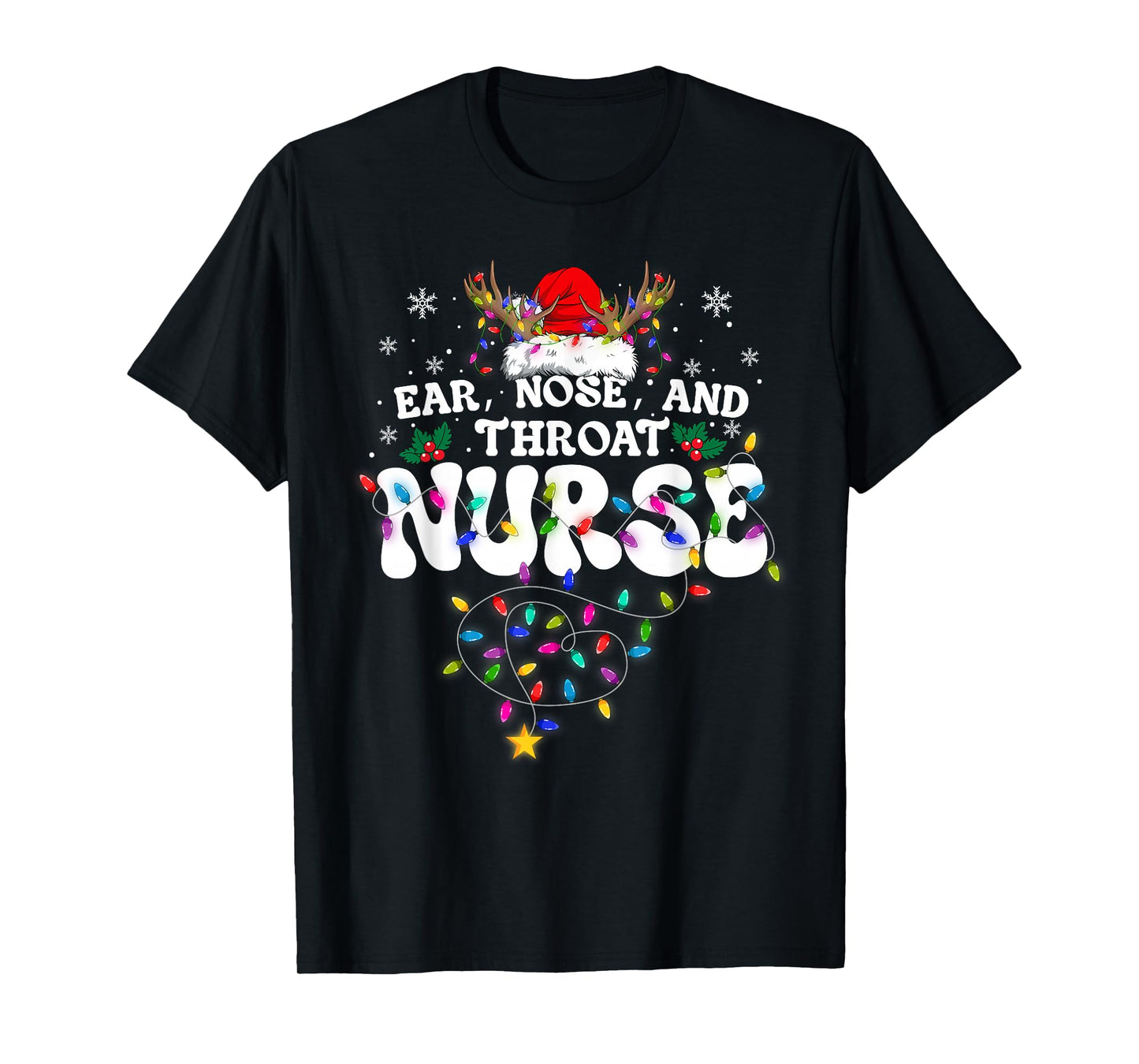 Ear Nose and Throat Nurse Christmas Xmas Nursing ENT Squad T-Shirt