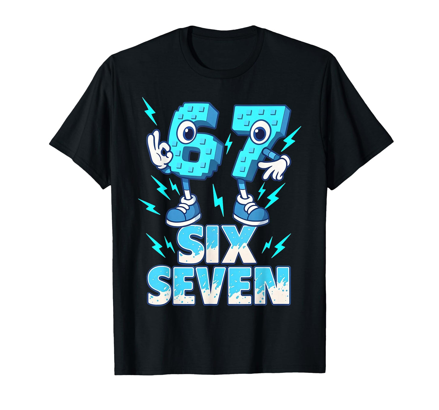 Six Seven 67 Meme Brainrot Gift for Youth Kids Boy Girl T-Shirt
