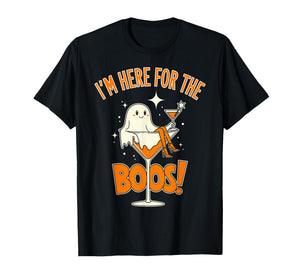 I'm Just Here for The Boos Funny Ghost Halloween Women Girls T-Shirt
