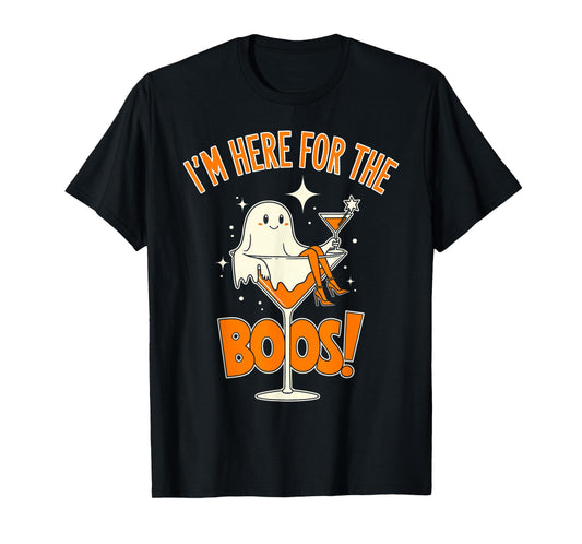I'm Just Here for The Boos Funny Ghost Halloween Women Girls T-Shirt
