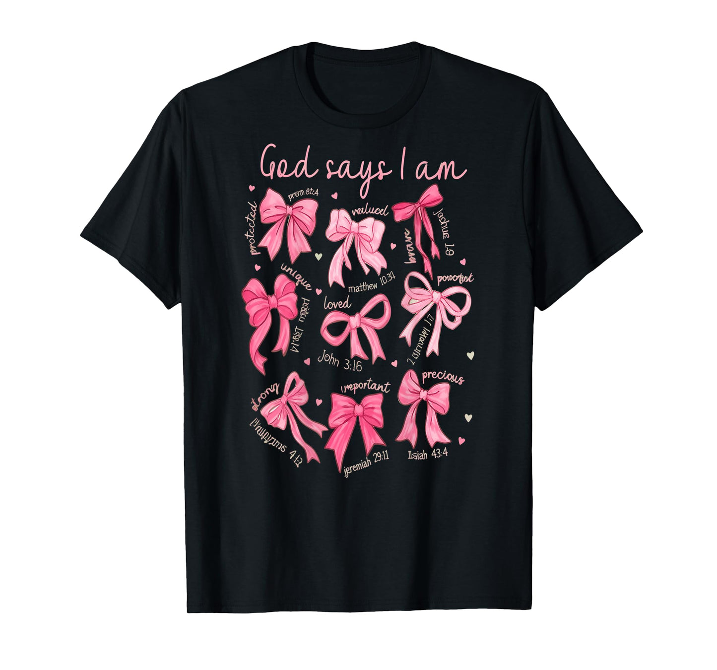 God Says I Am Coquette Bow Coquette Bow Fall Valentine Chris T-Shirt