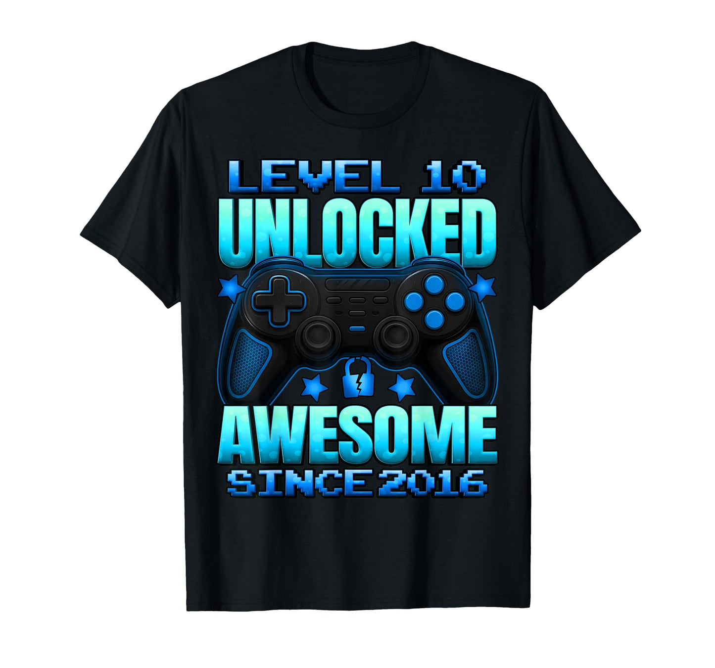 Level 10 Unlocked 10 Year Old Gifts Boys 10th Birthday Boy T-Shirt