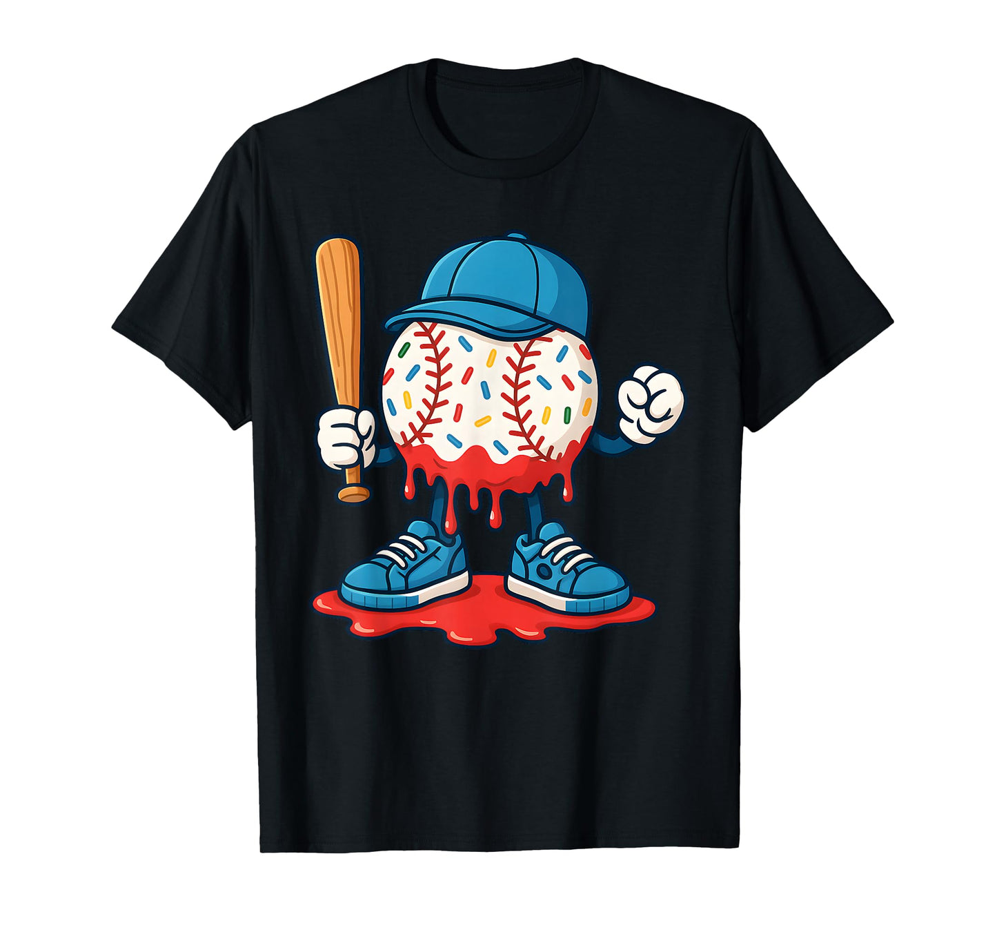 Funny Baseball Lifestyle 101 Youth Baseball Drip Icecream T-Shirt