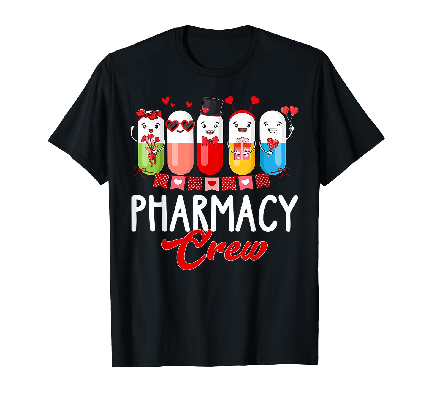 Pharmacy Crew Nurse Valentines Day Pharmacist Technician T-Shirt