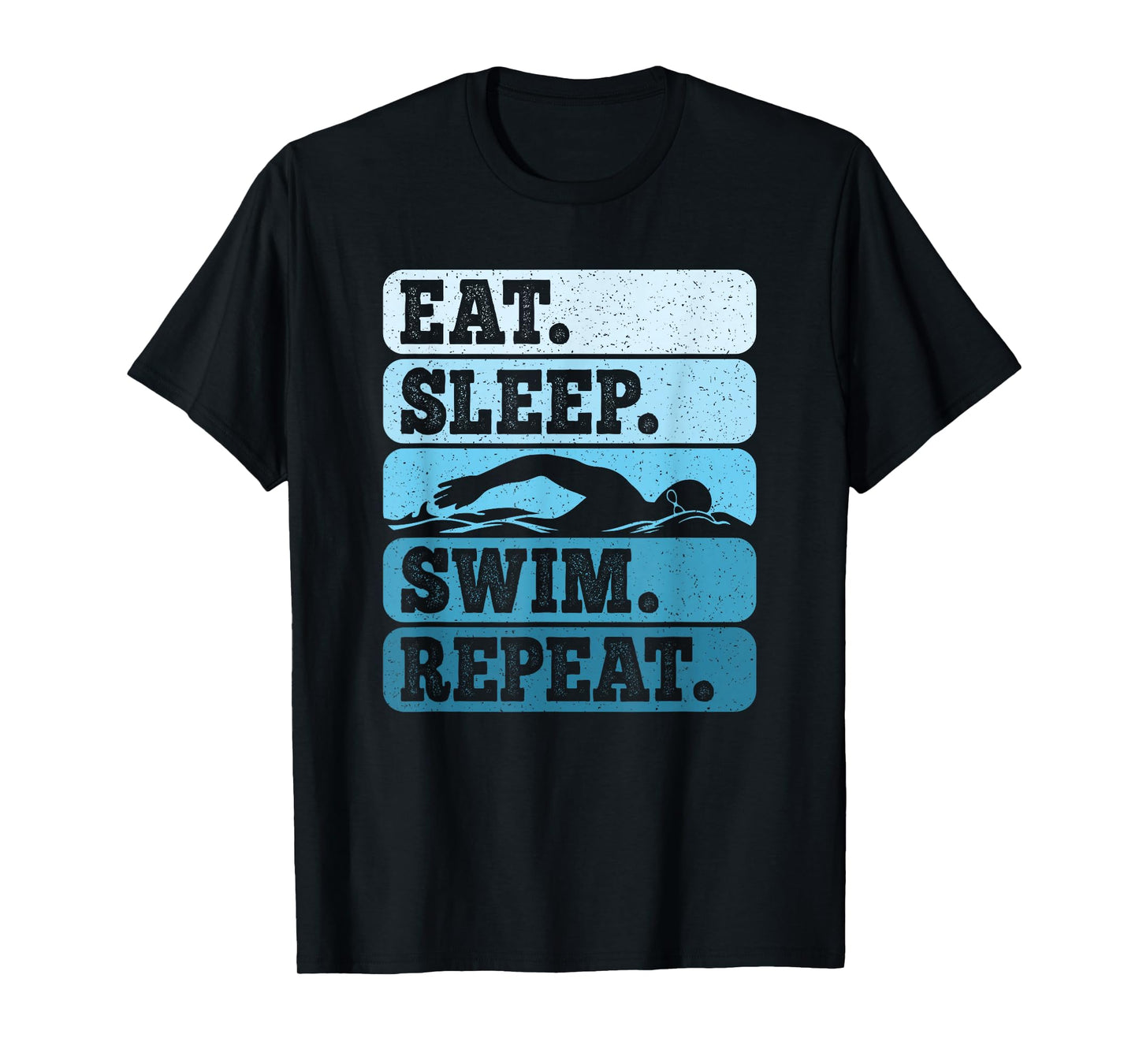 Eat Sleep Swim Vintage Swimming Lover Swimmer Men Women T-Shirt