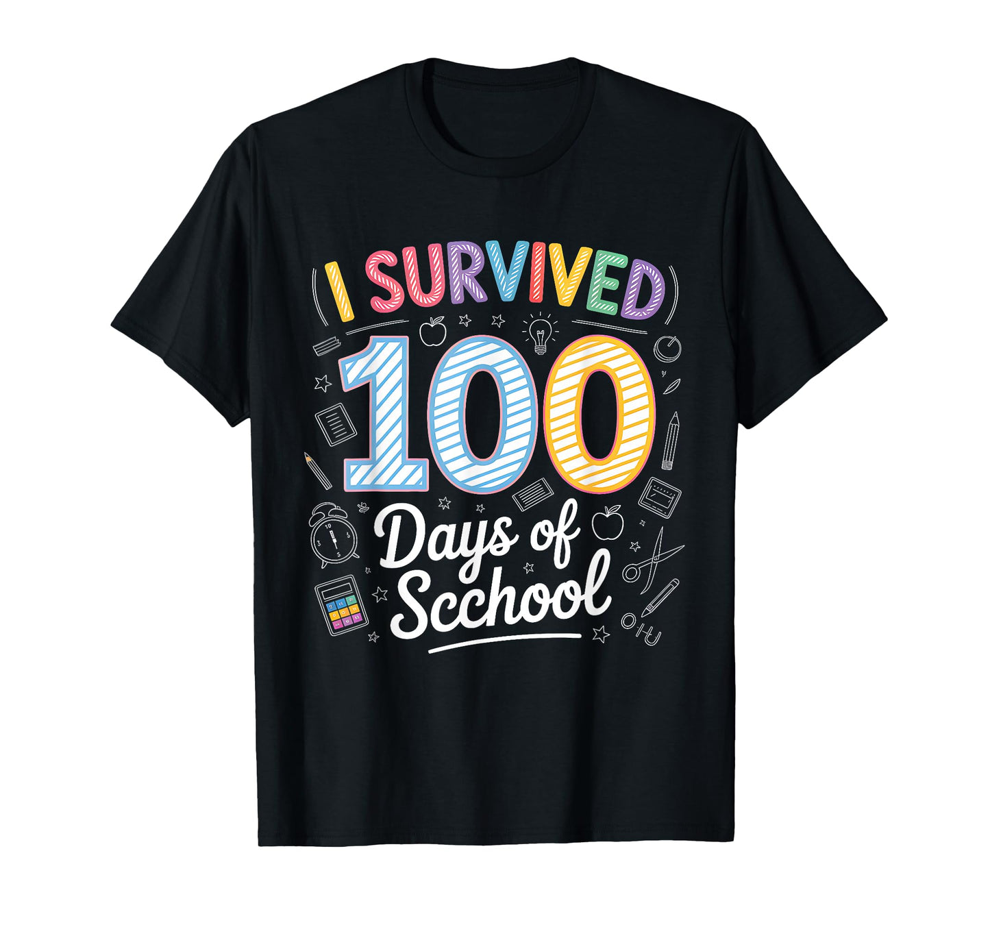 I Survived 100 Days of School Teacher Kids 100 Days Smarter T-Shirt