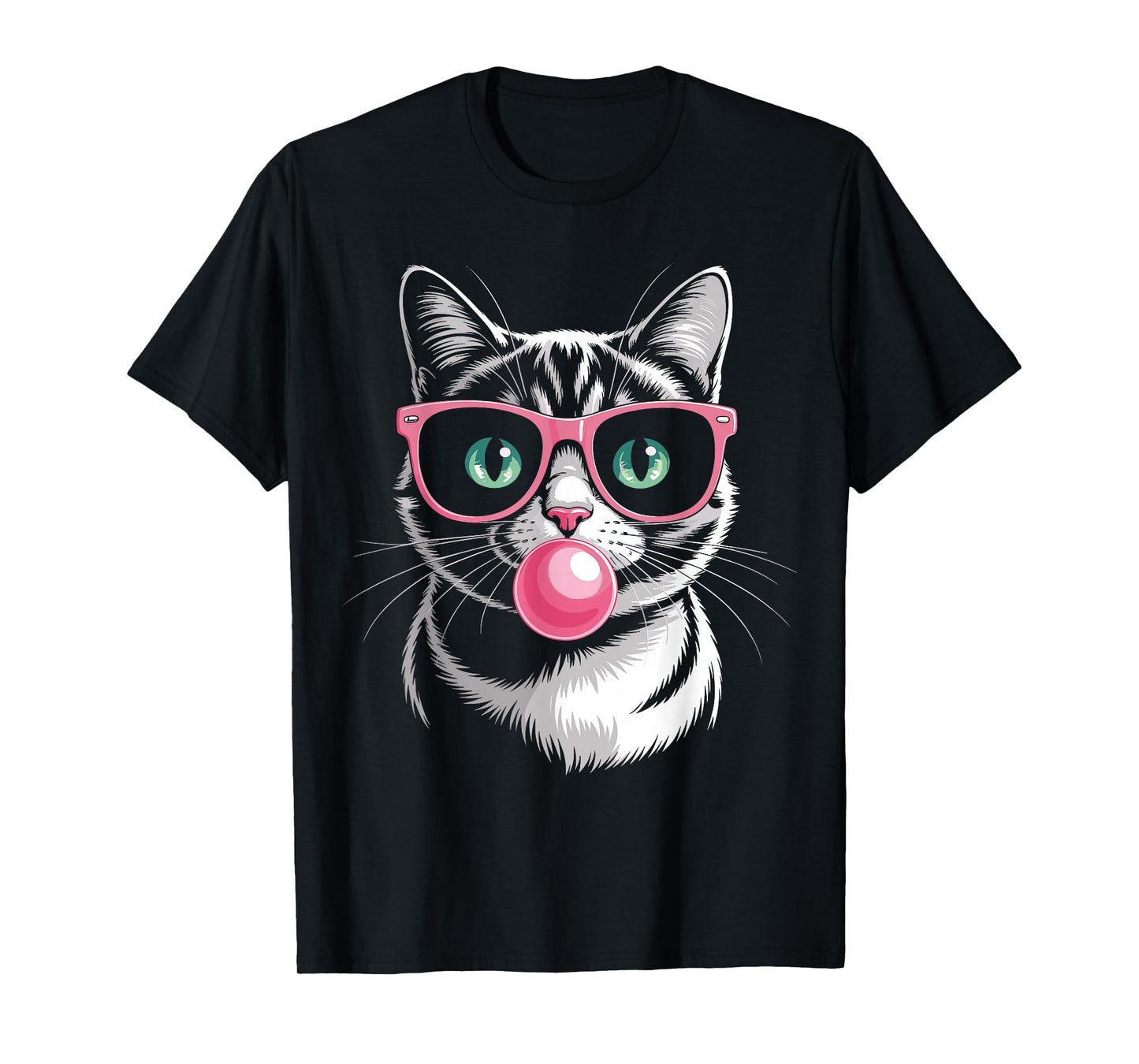Cool Cat Pink Sunglasses Bubblegum Kitten Kawaii Kitty Lover T-Shirt