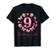 9th Birthday Girl Aesthetic Coquette Bow T-Shirt