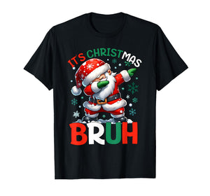 Bruh Dabbing Funny Christmas Holiday Santa Claus Xmas Boys T-Shirt