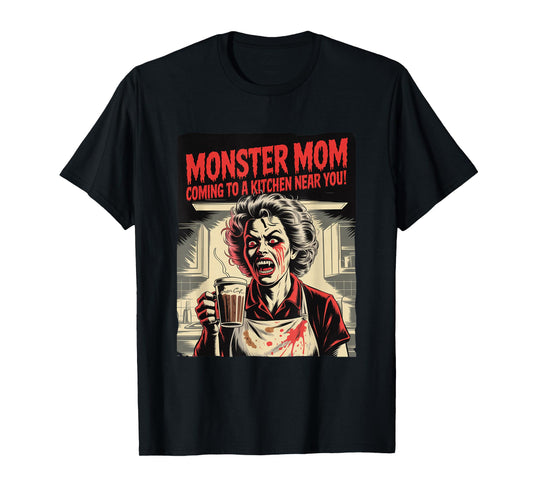 Mothers Day Vintage Horror Movie Poster Angry Monster Mom T-Shirt