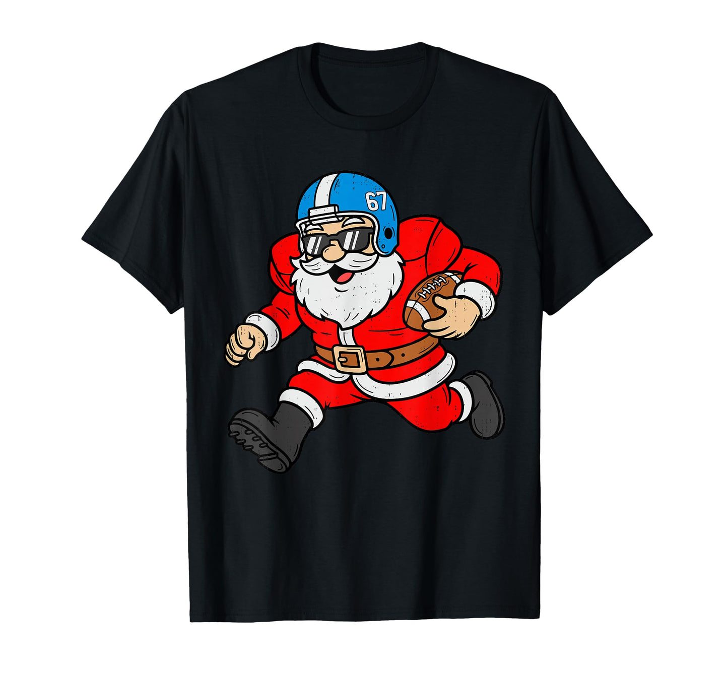 67 Football Santa Six Seven Meme Christmas Sport Men Boy Kid T-Shirt