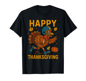 Football Thanksgiving Shirts for Kids Boys Girls Turkey T-Shirt
