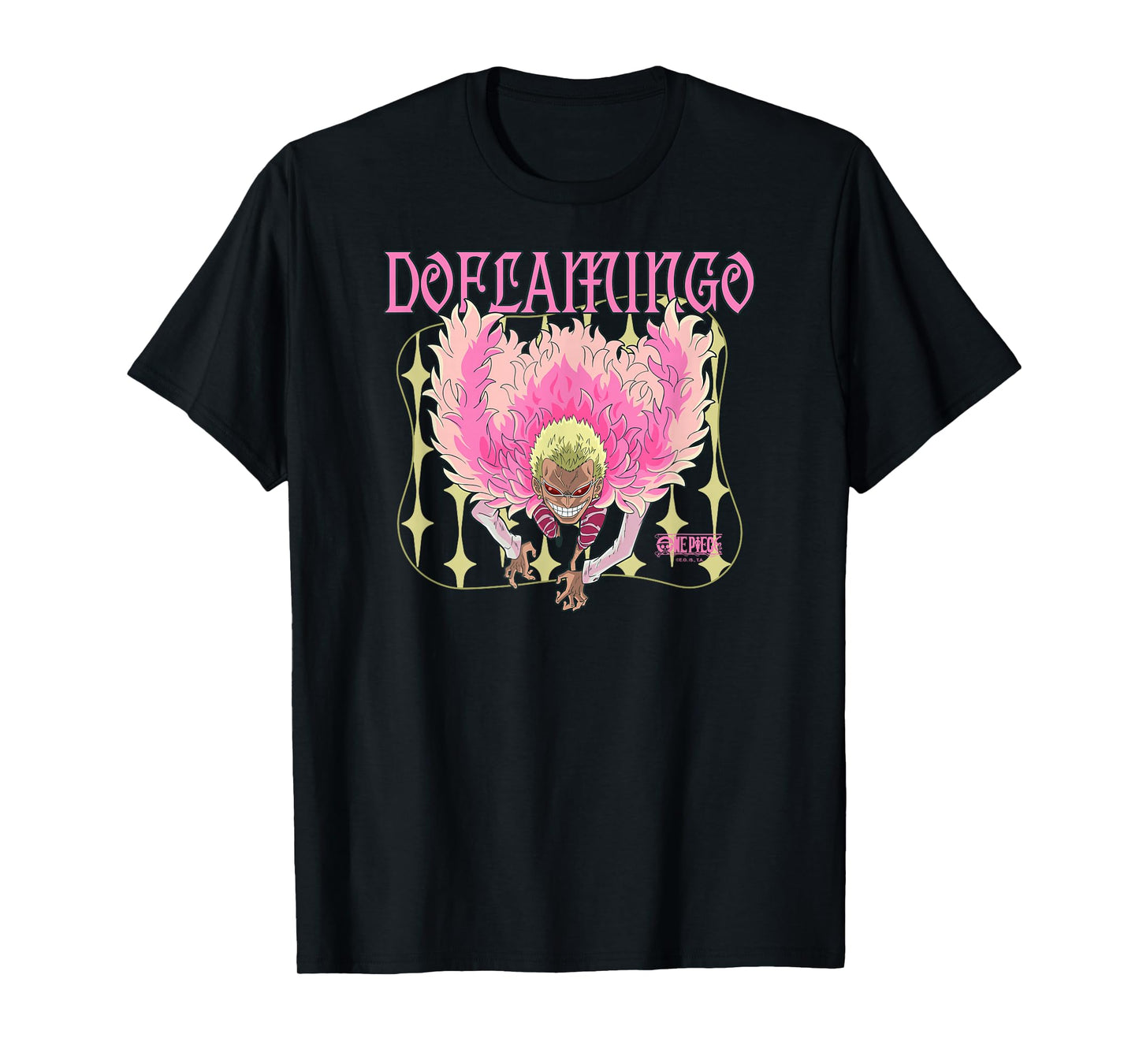 One Piece Anime Donquixote Doflamingo Joker Pirate T-Shirt