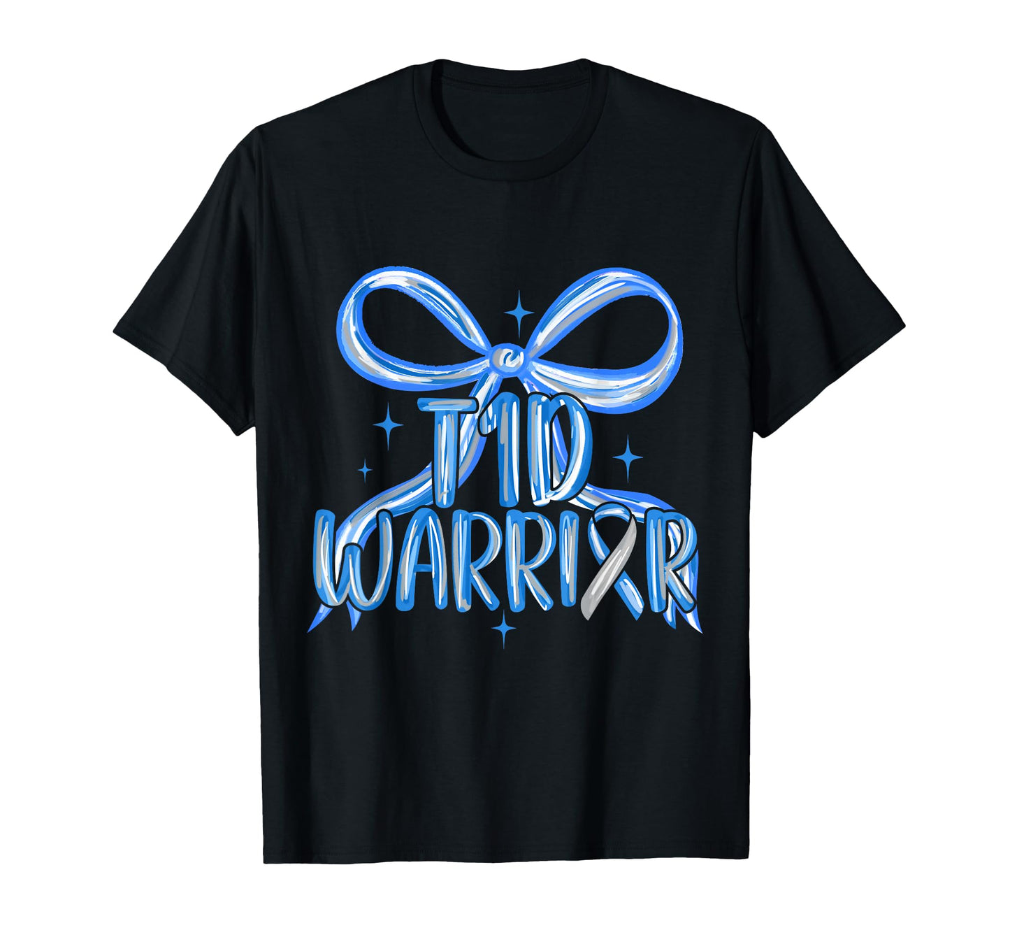 Type 1 Diabetes Awareness T1D Warrior Diabetic Preppy Bow T-Shirt
