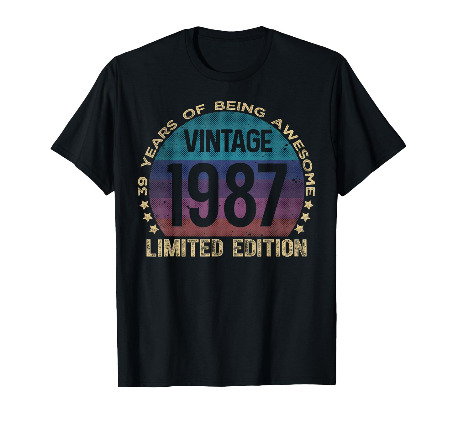 39 Year Old Gifts Vintage 1987 Limited Edition 39th Birthday T-Shirt