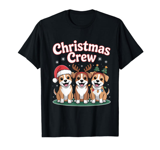 Christmas Crew Xmas Puppy Dog Breed Funny Christmas Pitsky T-Shirt