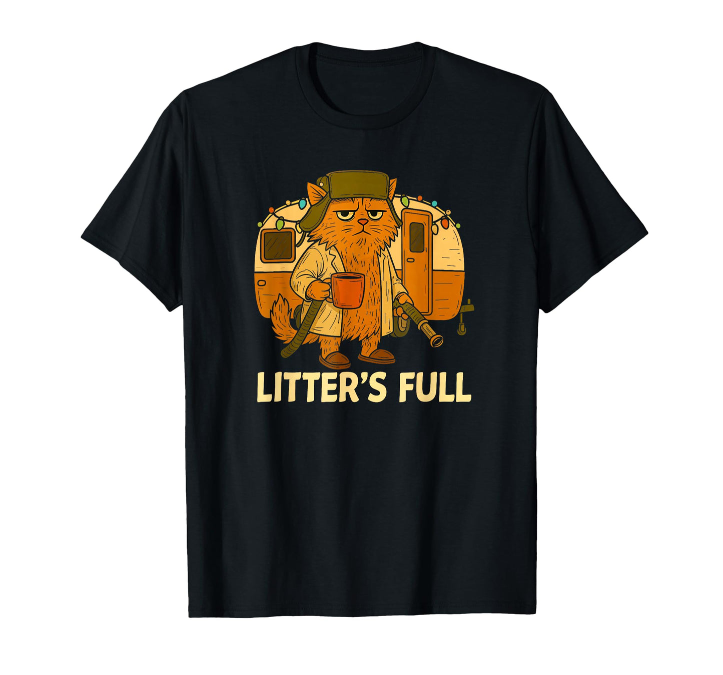 Litter’s Full Funny Cat Lovers Christmas for Men Women Kids T-Shirt
