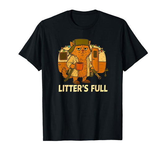 Litter’s Full Funny Cat Lovers Christmas for Men Women Kids T-Shirt