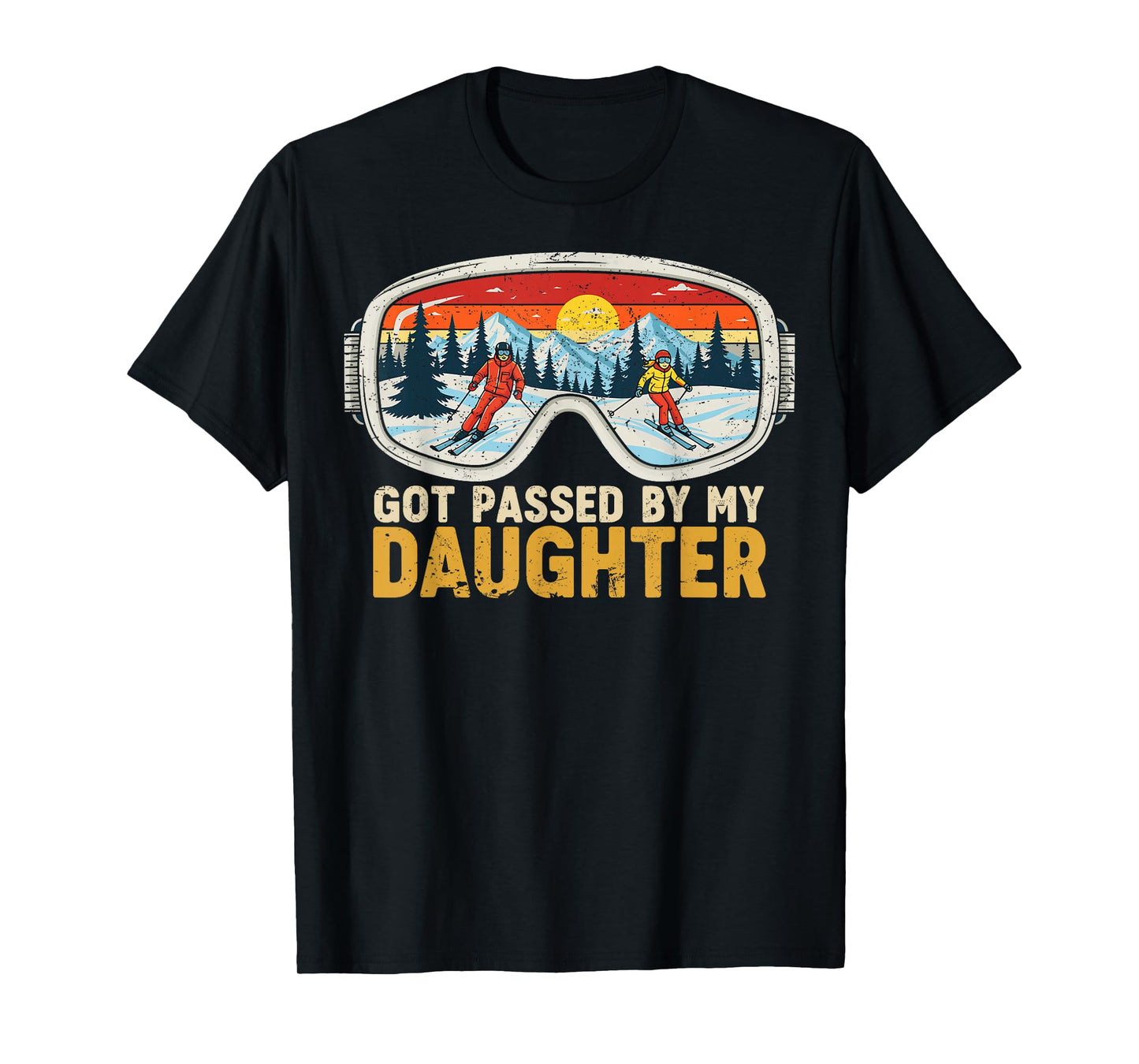 Got Passed by My Daughter Funny Family Skiing T-Shirt