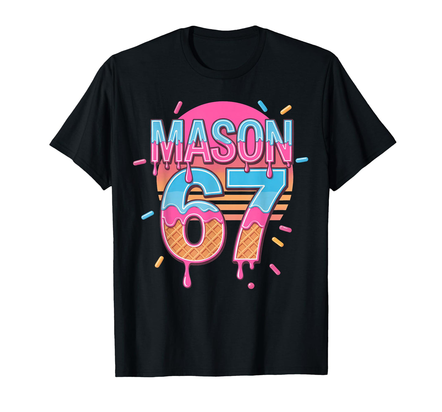 Mason 67 Meme Ice Cream Baseball Drip T-Shirt