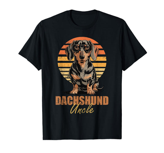Cool Retro Dachshund Uncle Funny Vintage Dog Lovers T-Shirt