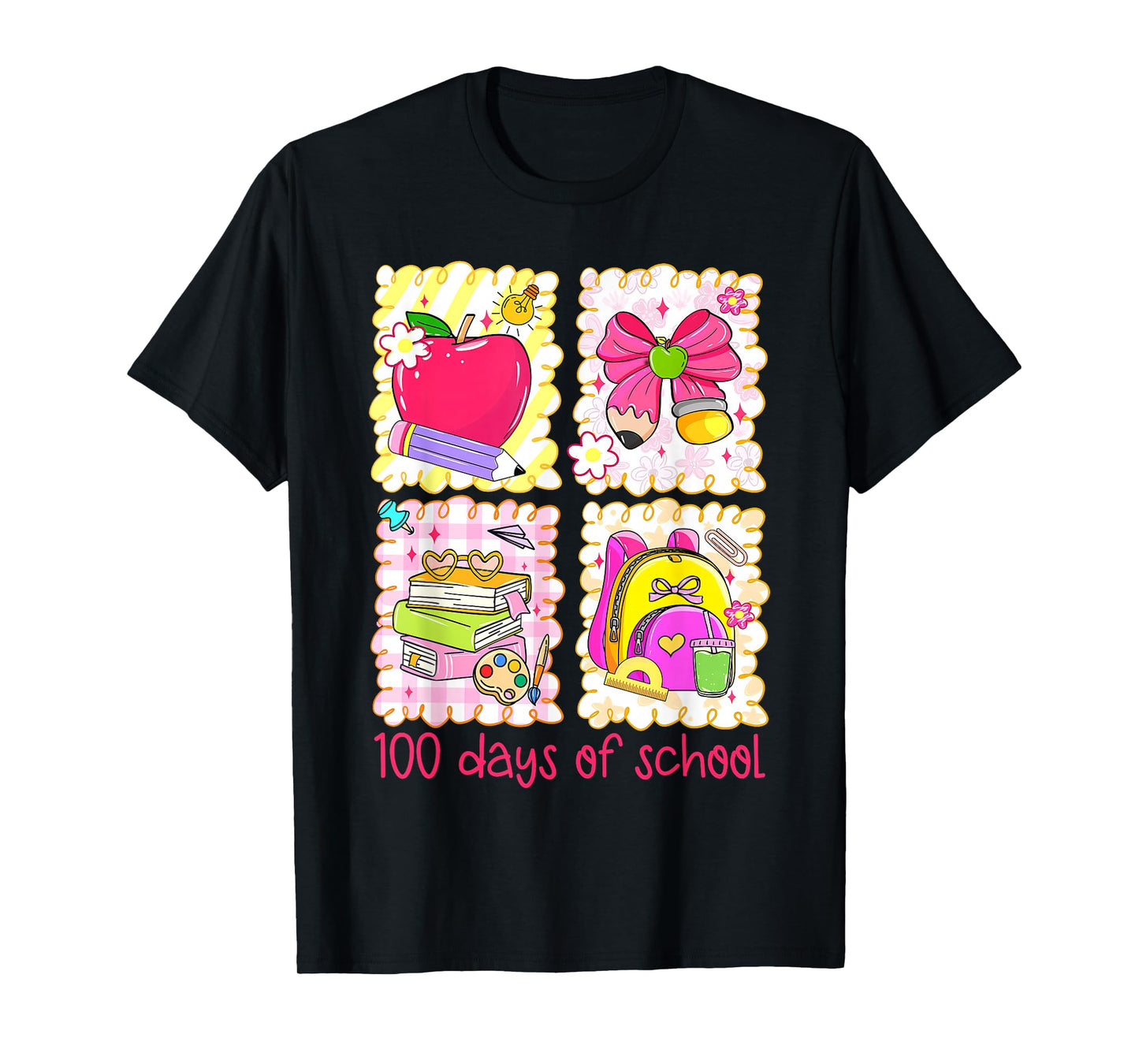 Preppy 100th Day 100 Days of School Teacher Girl Women T-Shirt