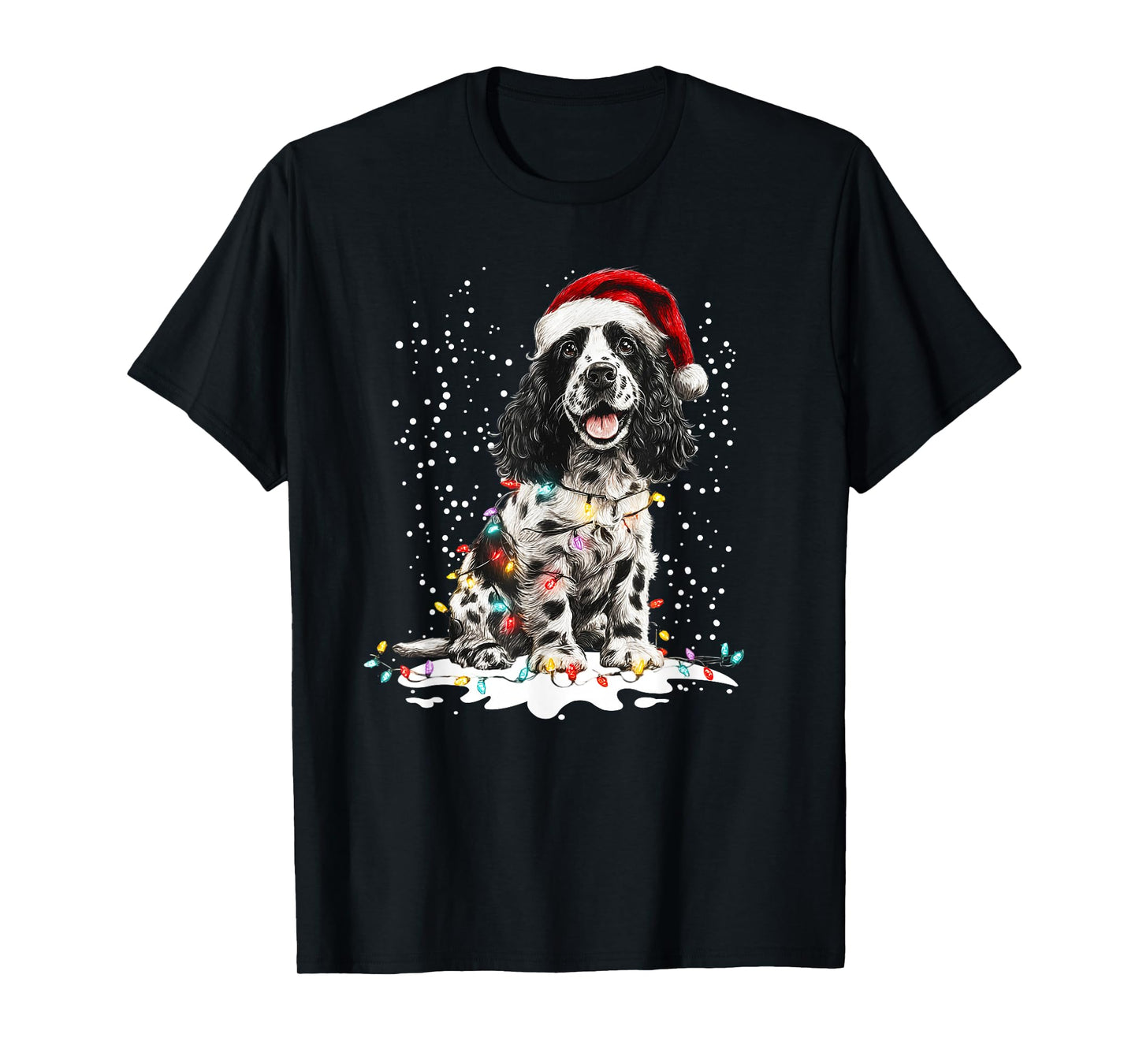 Dog Xmas Men Women Favorite Cocker Spaniel Christmas T-Shirt