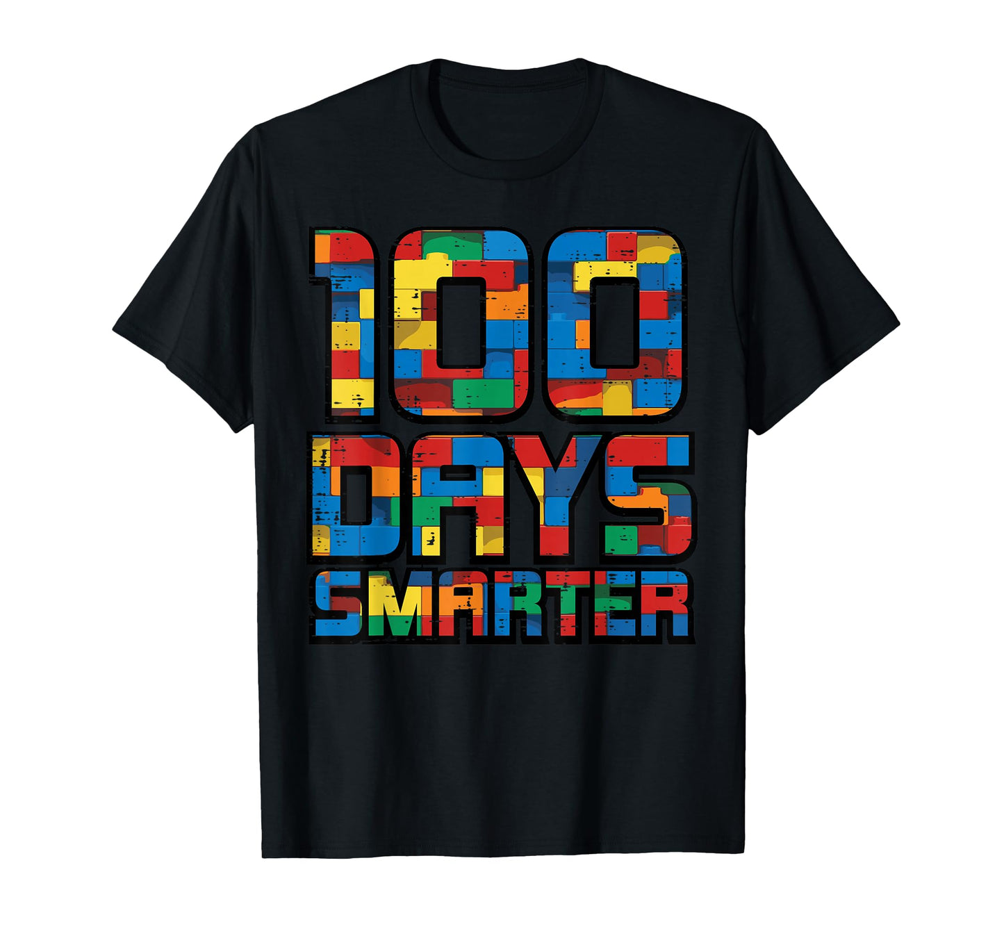 100 Days of School Smarter Bricks 100th Day Blocks Boys Kids T-Shirt