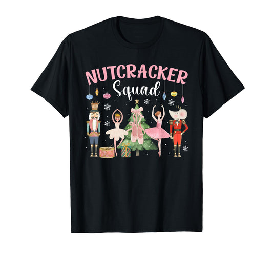 Christmas Nutcracker Squad Ballet Dance Women Kids Girls T-Shirt