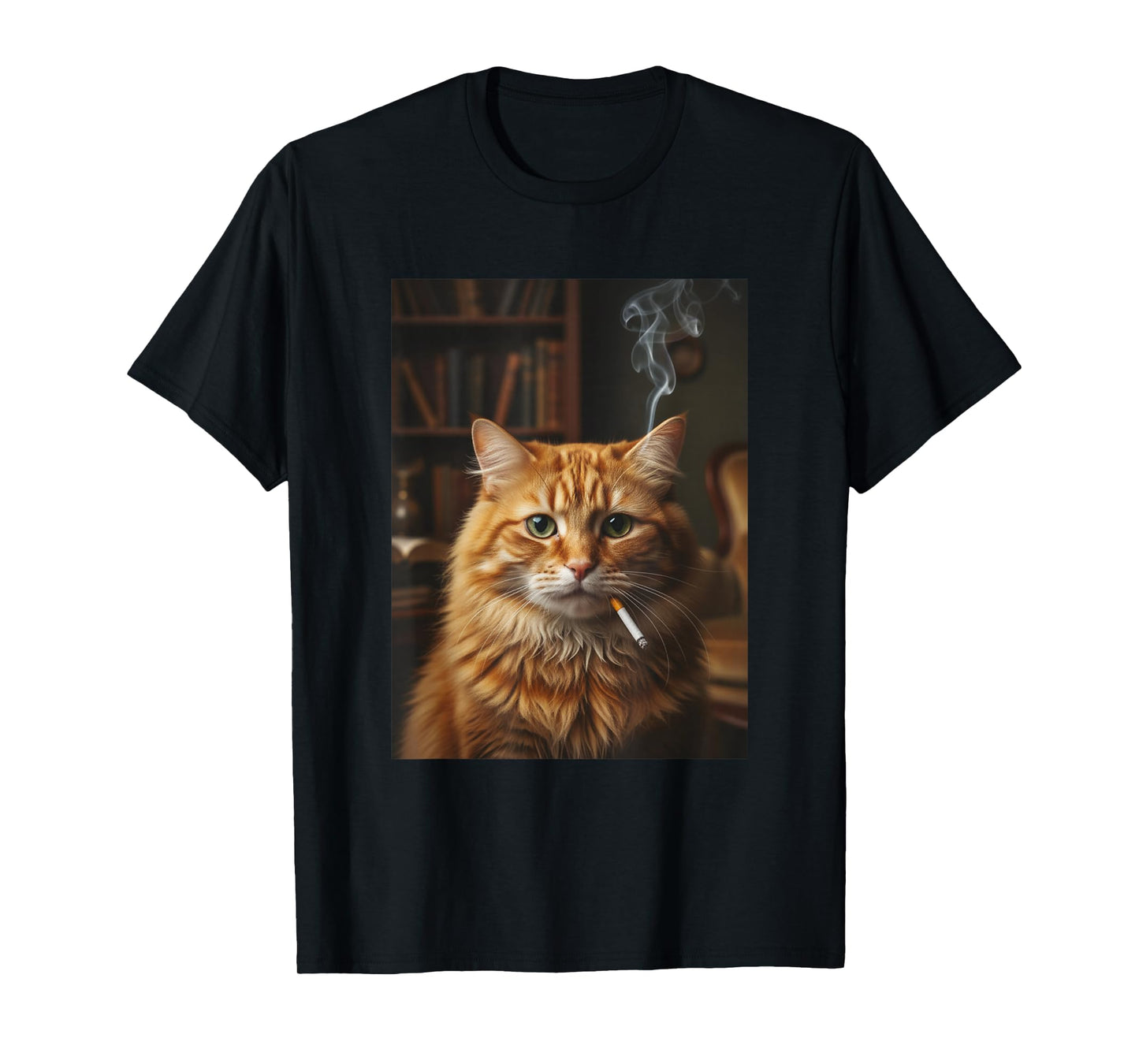 Cool Retro Cat Smoking Cigar Classy Cat Gangster Kitty Meme T-Shirt