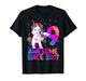 9 Year Old Girl Awesome Since 2017 Unicorn 9th Birthday Girl T-Shirt