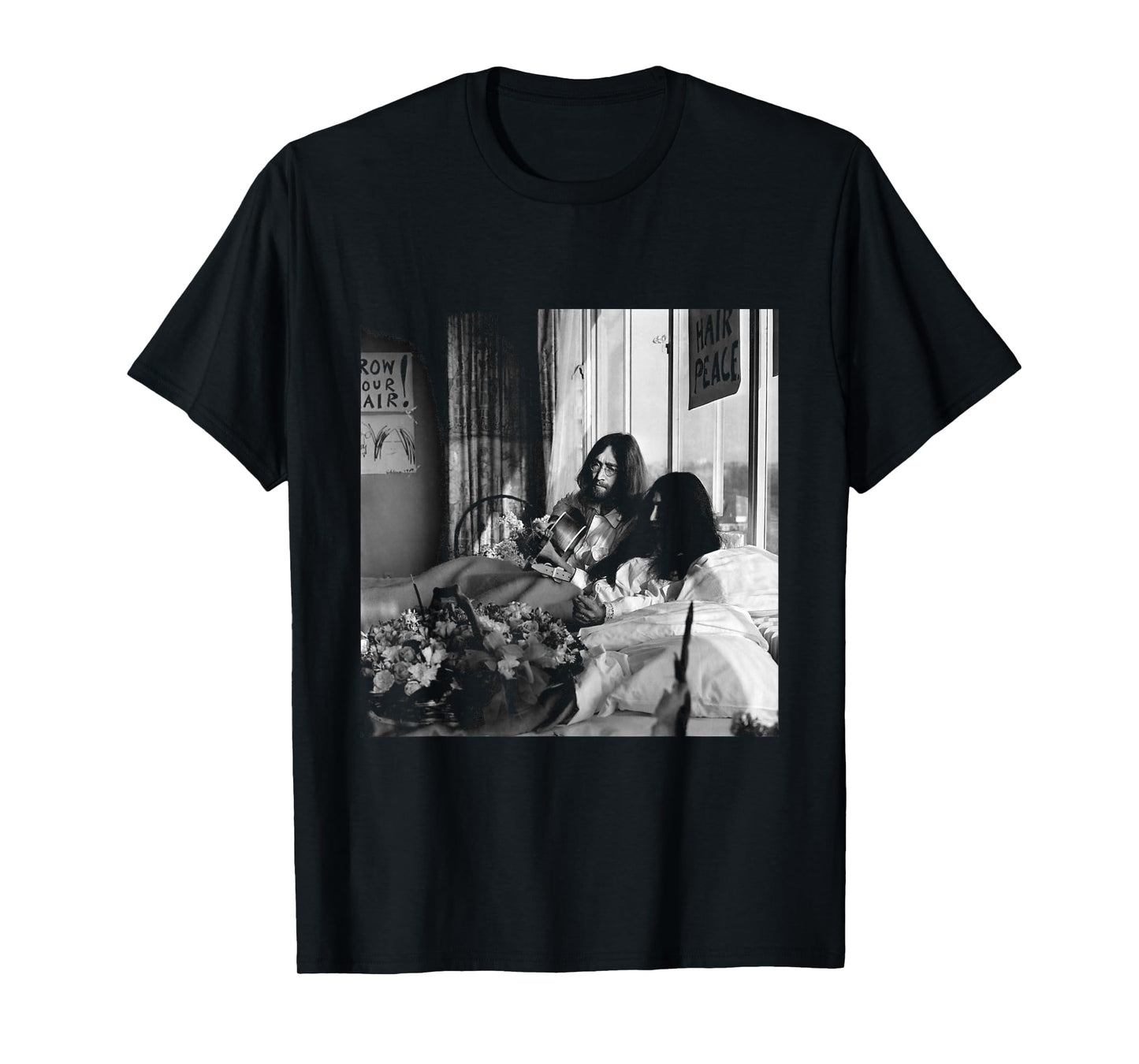 John Lennon The Beatles Yoko ONO Anti-War Bed-in 1969 T-Shirt