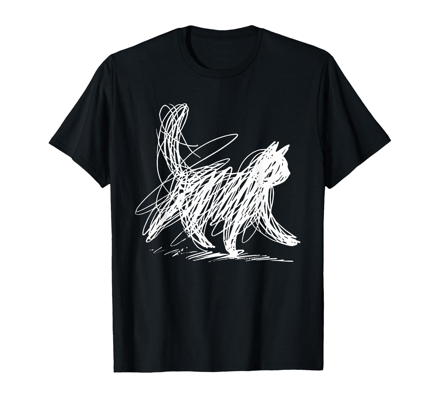 Abstract Scribble cat T-Shirt