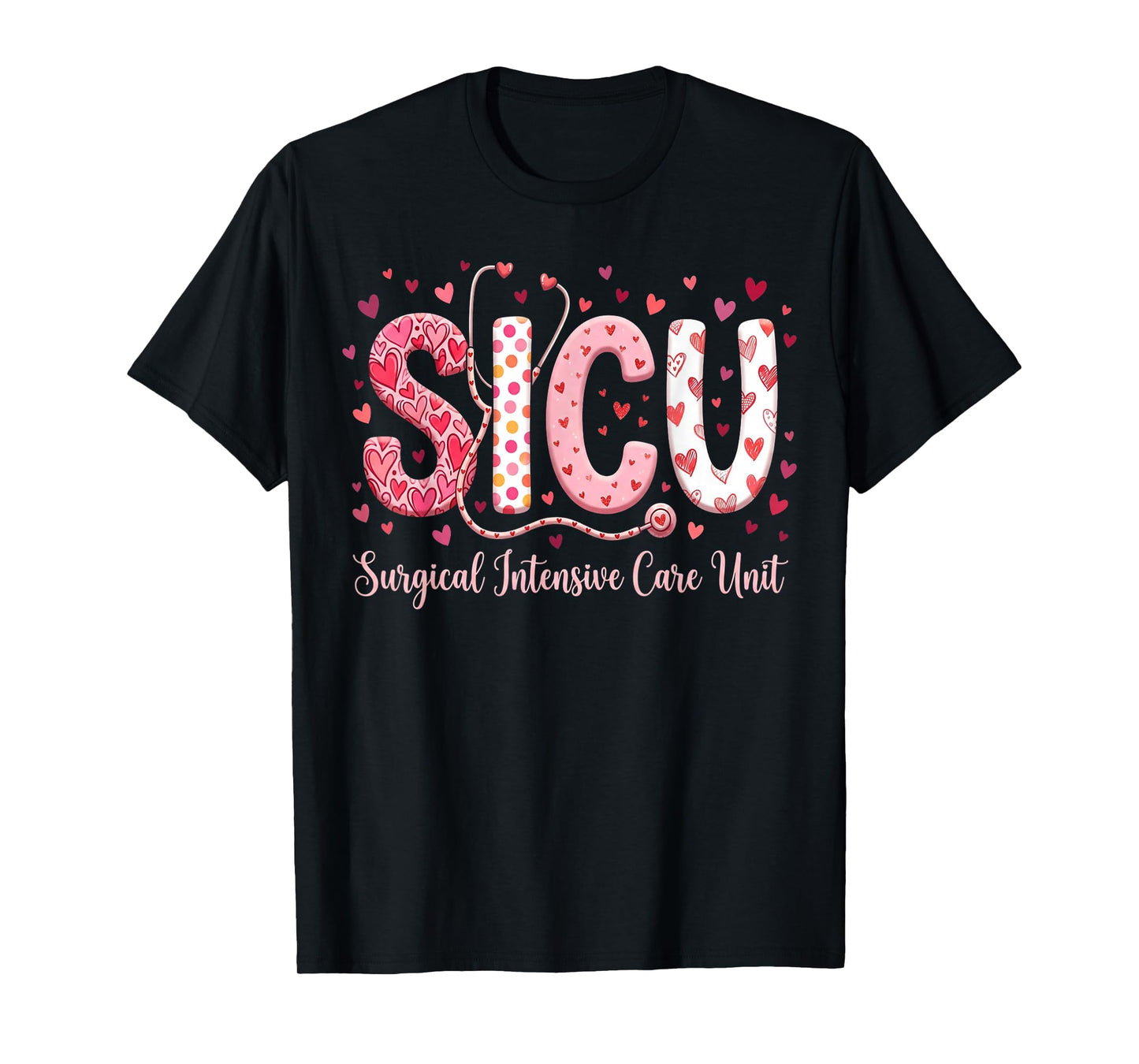 Heart Surgical Intensive Care Unit Valentines SICU Nurse T-Shirt