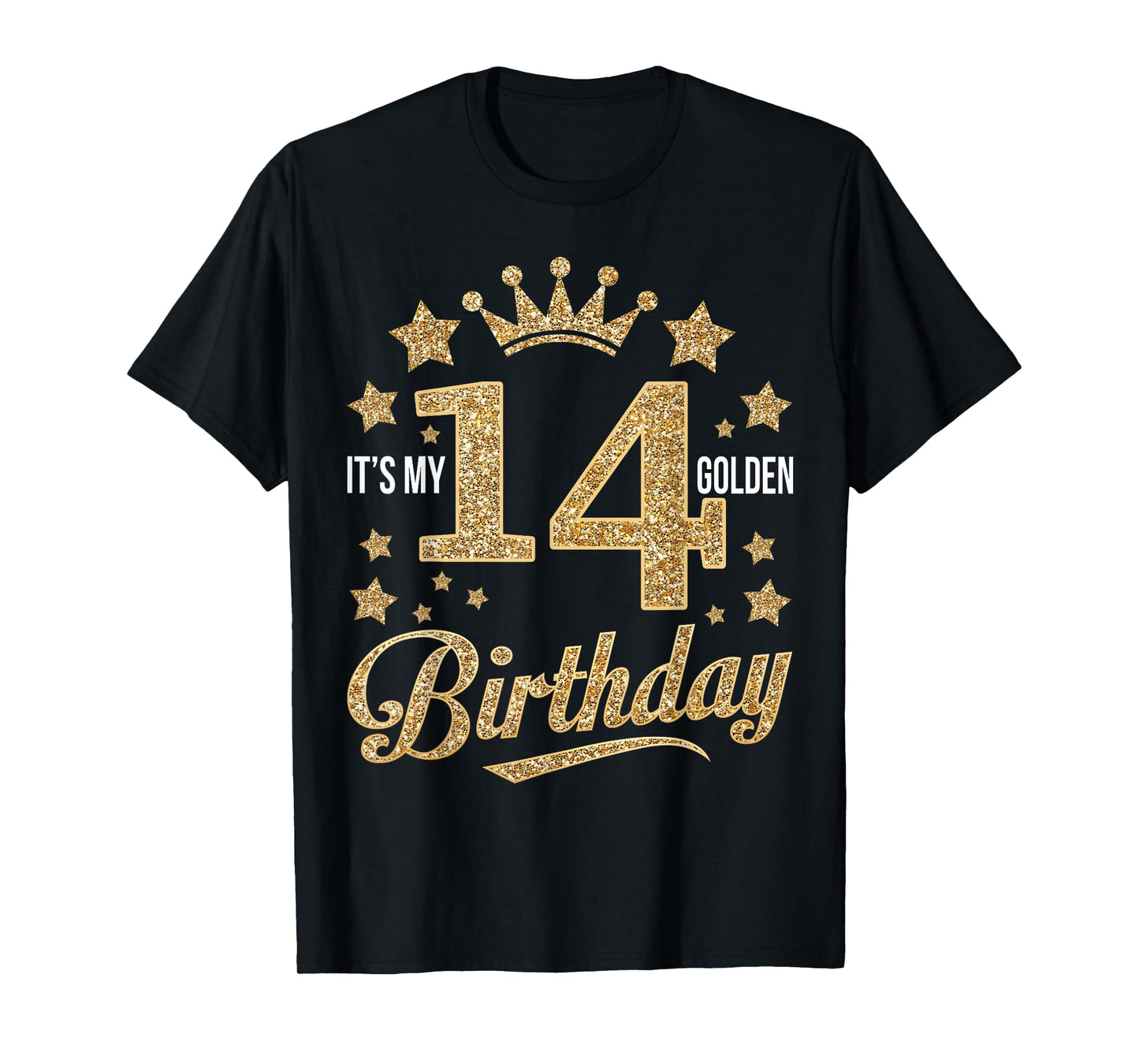It's My 14th Golden Birthday 14 Year Old Bday Groovy T-Shirt