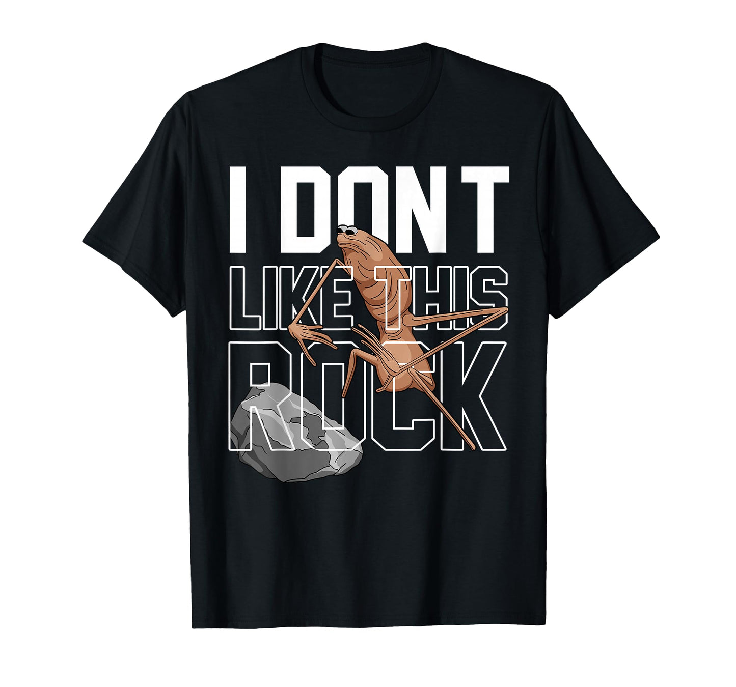 Marcus The Worm I Don't Like This Rock Funny Meme Brain Rot T-Shirt