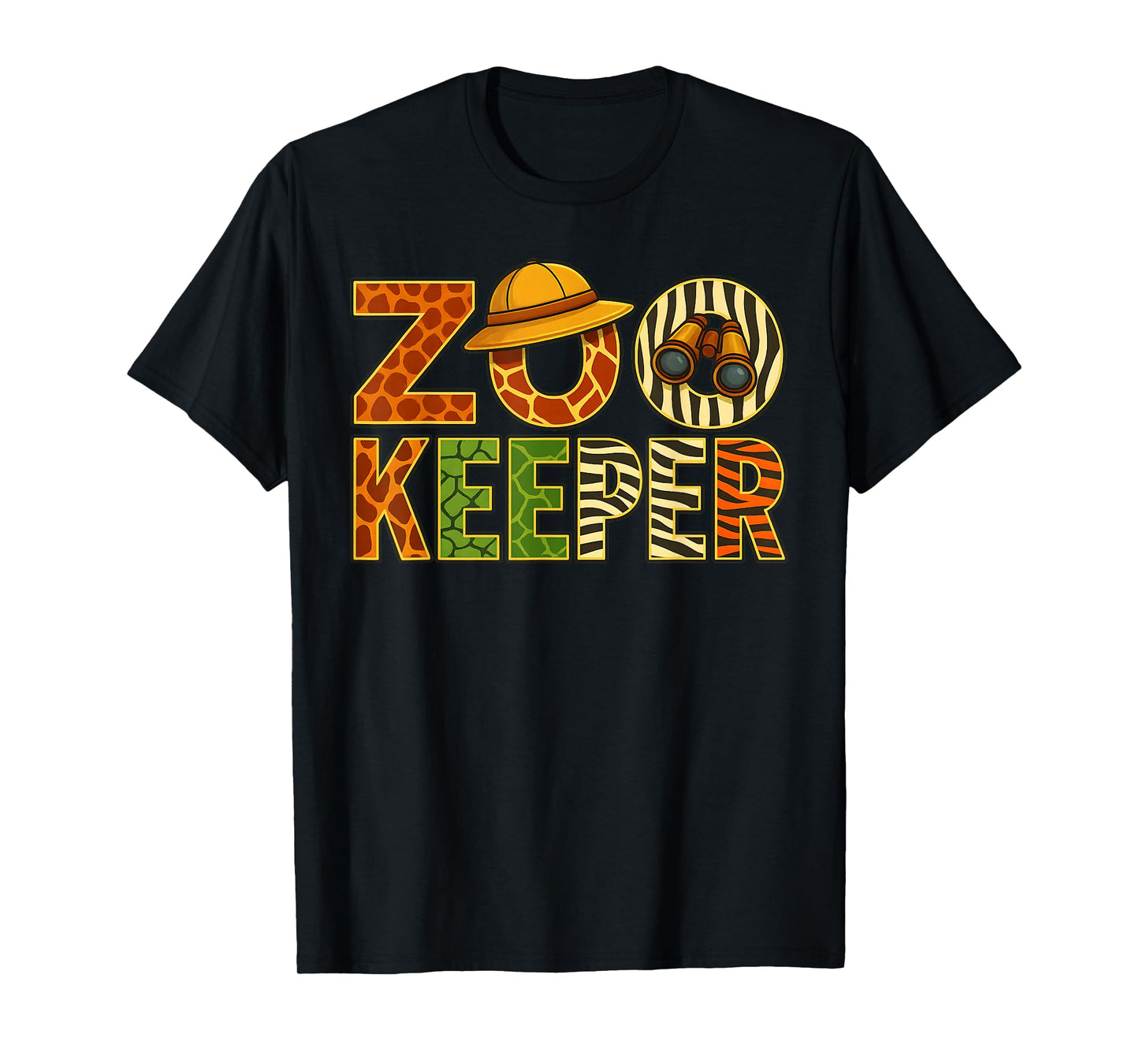Zookeeper Animals Safari Zoo Keeper Costume Adult Men Women T-Shirt