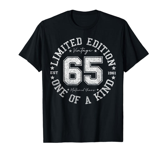 65 Year Old Gifts Vintage 1961 Limited Edition 65th Birthday T-Shirt
