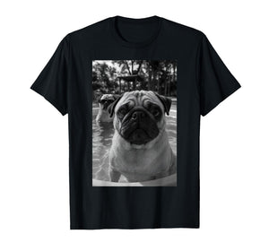 Pug Pool Selfie Cute Dog Photography Sunglasses Women Men T-Shirt