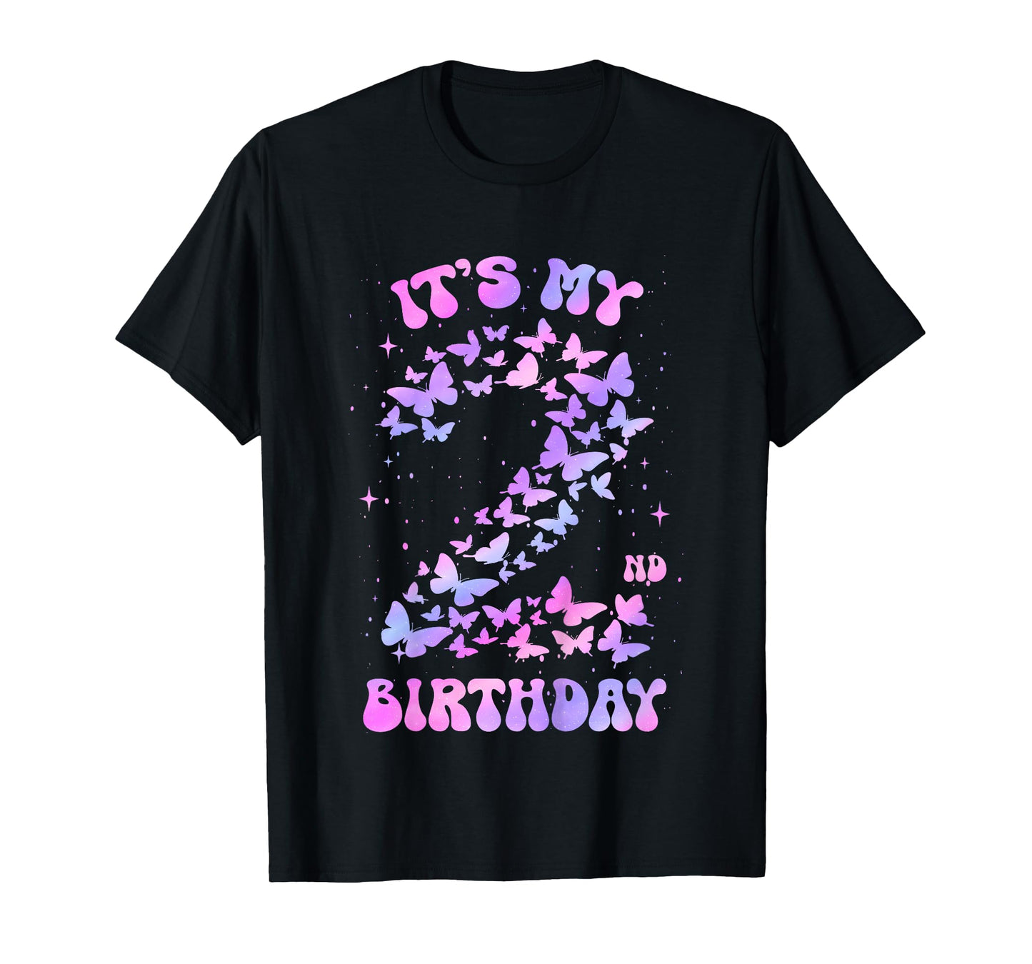 2 Year Old Birthday Girl Butterfly It's My 2nd Birthday T-Shirt