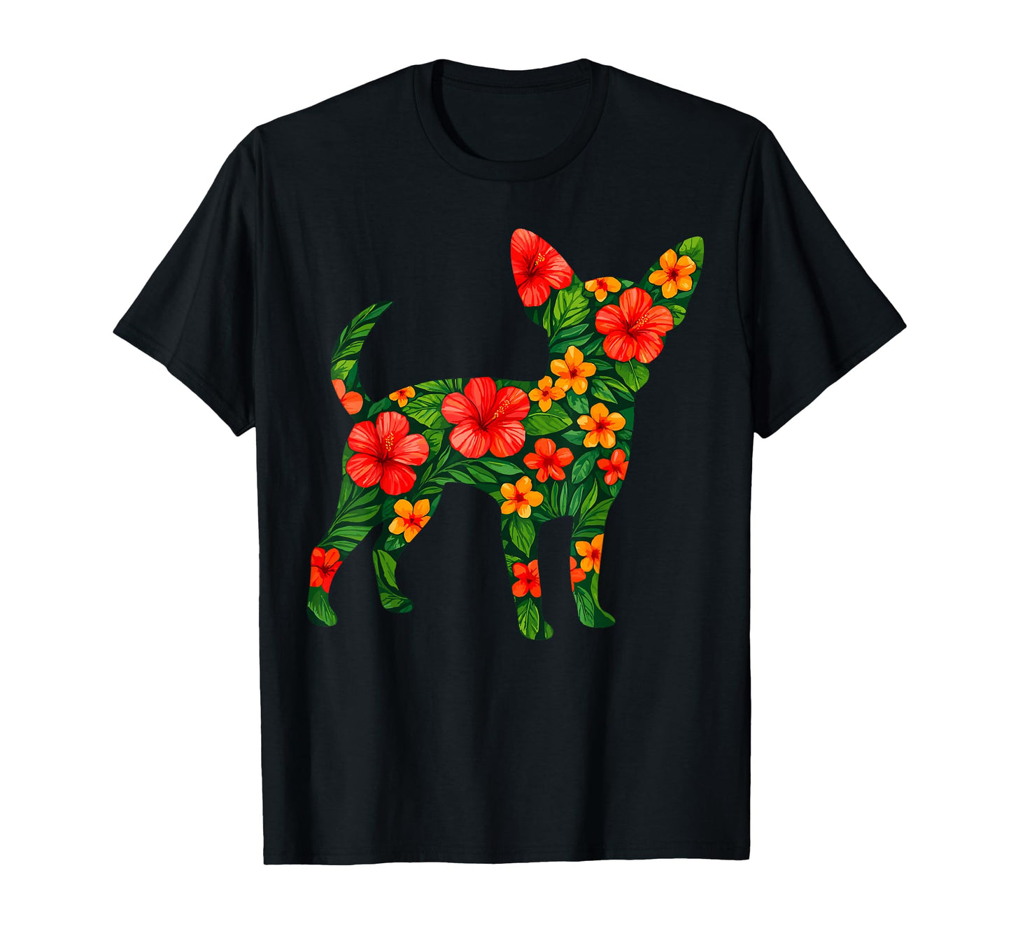 Floral Chihuahua T-Shirt