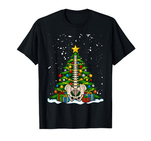 Spine Tree Chiropractic Anatomy Bone Christmas T-Shirt