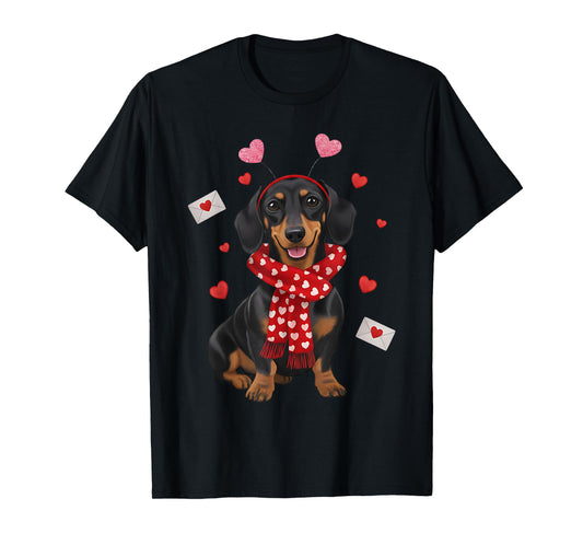 Cute Dachshund Valentine’s Day Dog Mom - Dachshund Dog Lover T-Shirt