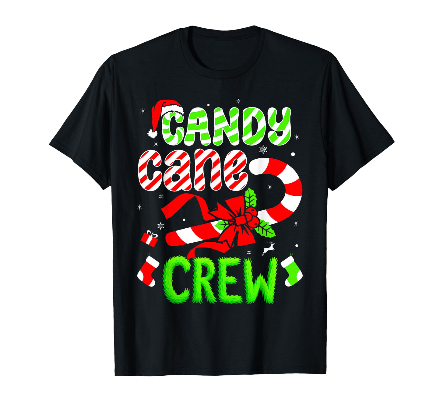 Candy Cane Crew Adult Men Women Kids Christmas T-Shirt