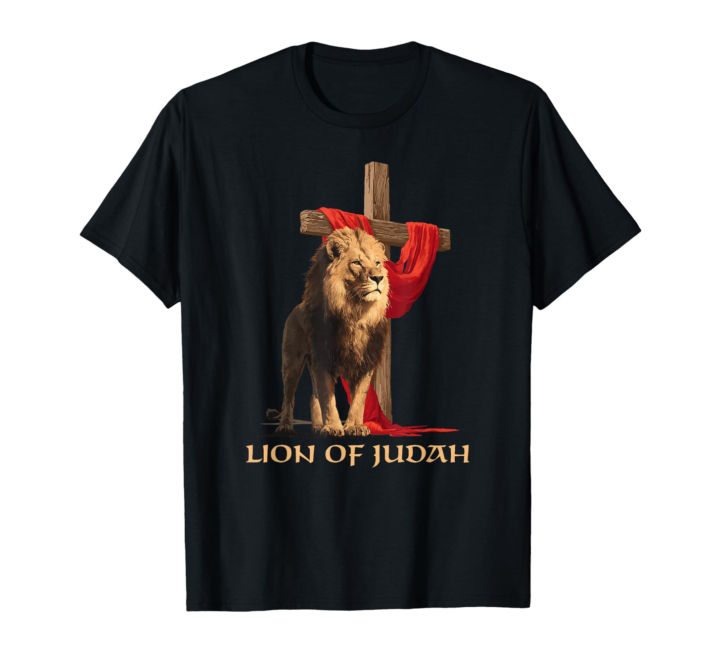 Lion of Judah Christian Faith Cross T-Shirt