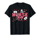 Valentines Day Nurse Plaid Stethoscope Scrub Top Women Men T-Shirt